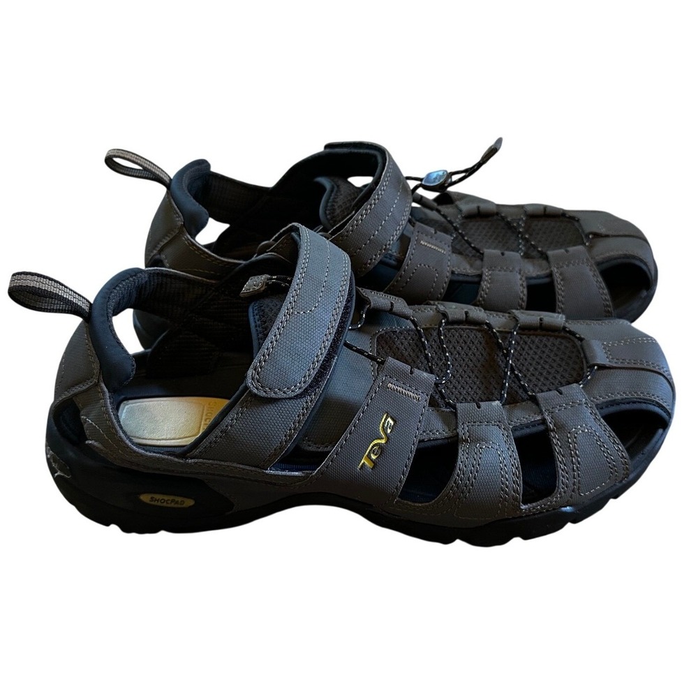Teva Grey Omnium Closed Toe Hiking Water Sandals Men's 13